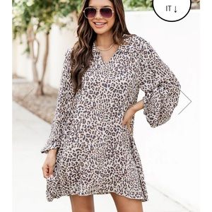 Relaxed cheetah print dress
